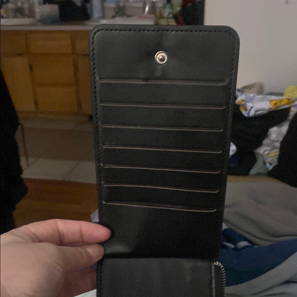 Black Wallet with Card Slots